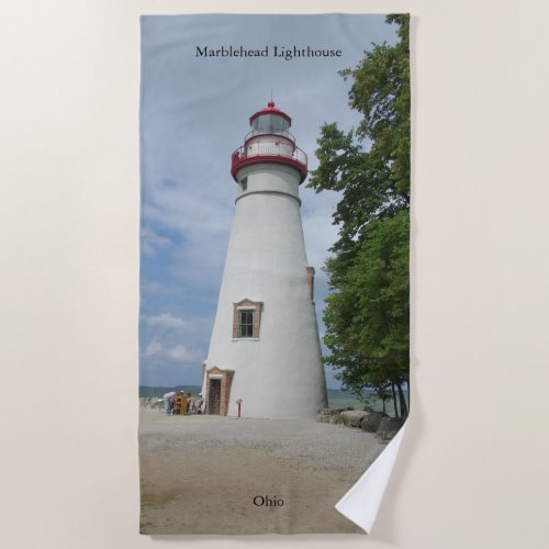 Marblehead Lighthouse beach towel