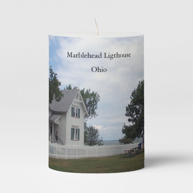 Marblehead Lighthouse candle (Front)