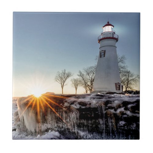 Marblehead Lighthouse Ceramic Tile