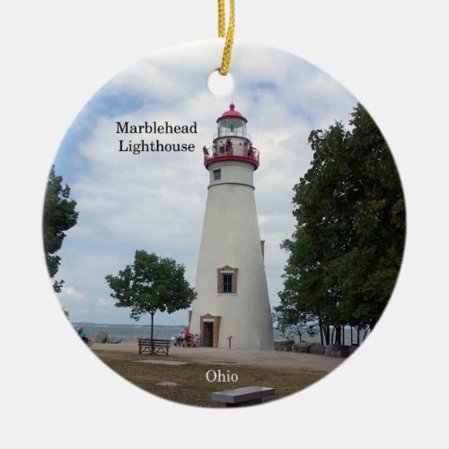 Marblehead Lighthouse circle ornament