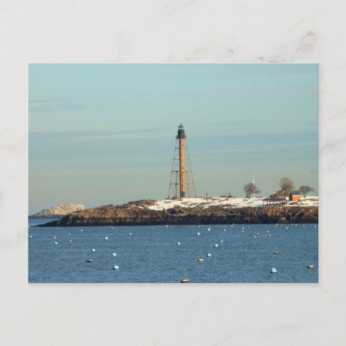 Marblehead Lighthouse from Waterfront Postcard