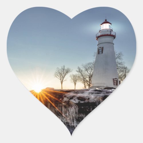 Marblehead Lighthouse Heart Sticker