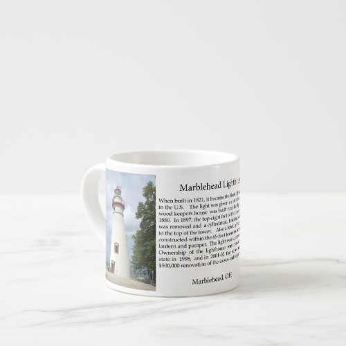 Marblehead Lighthouse history espresso mug