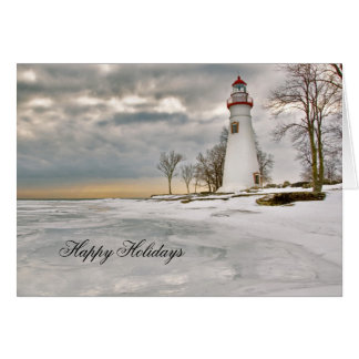 Marblehead Lighthouse in the Snow Cards