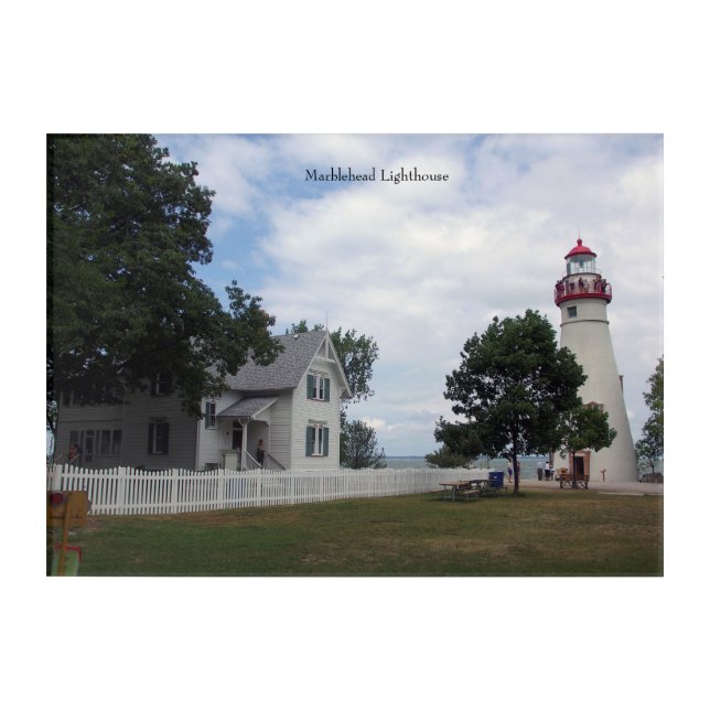 Marblehead Lighthouse & keepershouse acrylic print (Front)