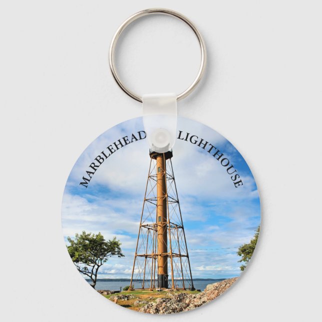 Marblehead Lighthouse, Massachusetts Keychain (Front)