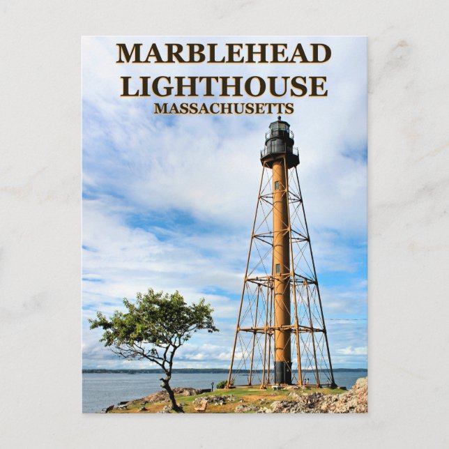 Marblehead Lighthouse, Massachusetts Postcard (Front)