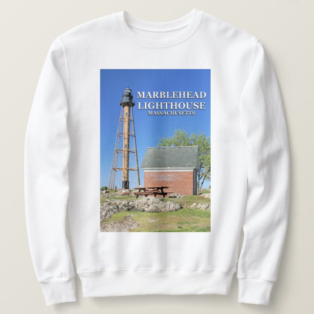 Marblehead Lighthouse, Massachusetts Sweatshirt (Design Front)