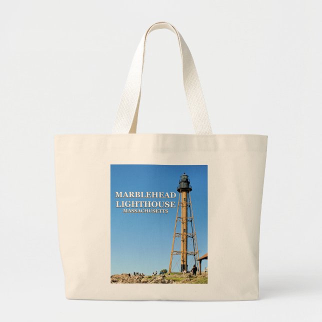 Marblehead Lighthouse, Massachusetts Tote Bag (Front)