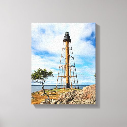 Marblehead Lighthouse Massachusetts Wrapped Canvas