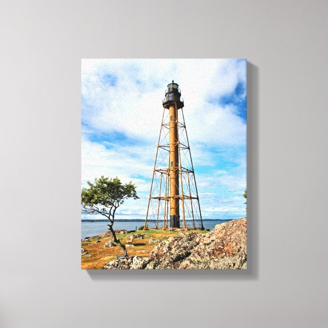 Marblehead Lighthouse Massachusetts Wrapped Canvas Print (Front)