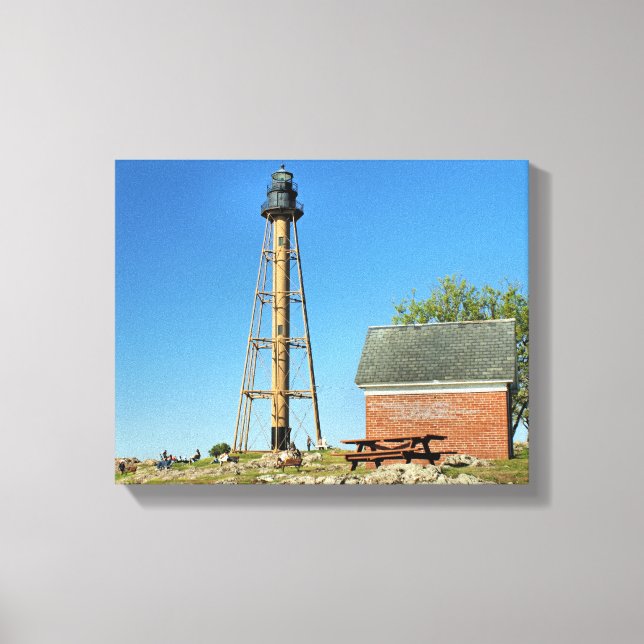 Marblehead Lighthouse Massachusetts Wrapped Canvas Print (Front)