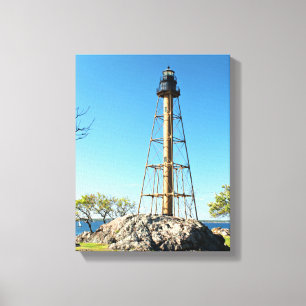 Marblehead Lighthouse Massachusetts Wrapped Canvas Print