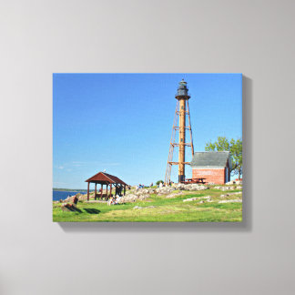 Marblehead Lighthouse Massachusetts Wrapped Canvas Print
