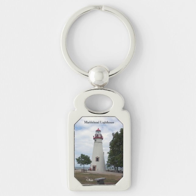 Marblehead Lighthouse metal key chain (Front)