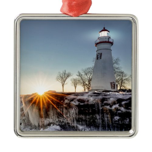 Marblehead Lighthouse Metal Ornament