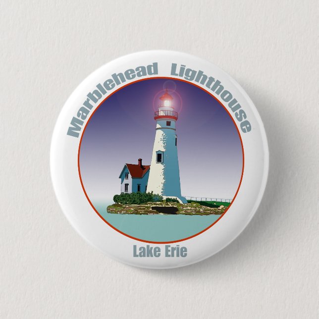 Marblehead Lighthouse Pinback Button (Front)