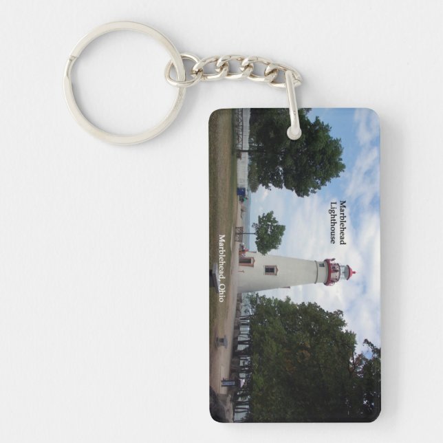 Marblehead Lighthouse rectangle key chain (Front)