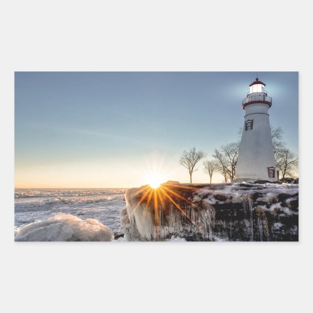 Marblehead Lighthouse Rectangular Sticker (Front)
