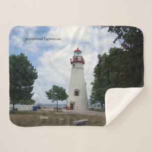 Marblehead Lighthouse sherpa blanket