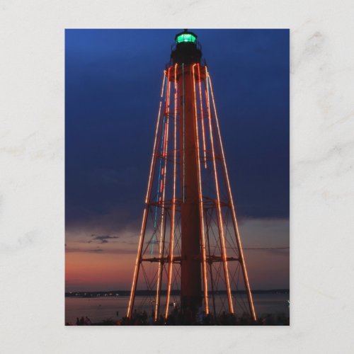 Marblehead Lighthouse Sunset Postcard