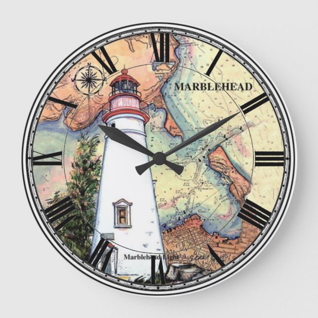 Marblehead Lighthouse Wall Clock (Front)