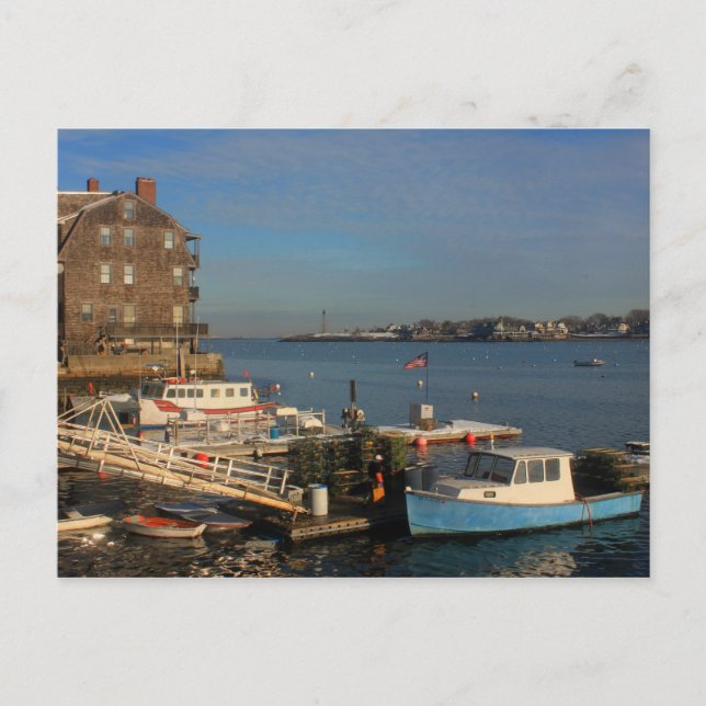 Marblehead MA Waterfront Postcard (Front)