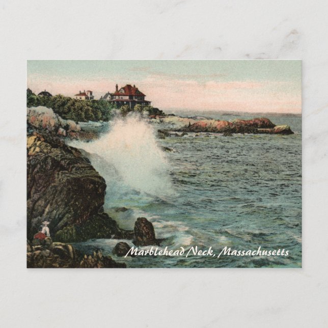 Marblehead Neck Massachusetts Postcard (Front)