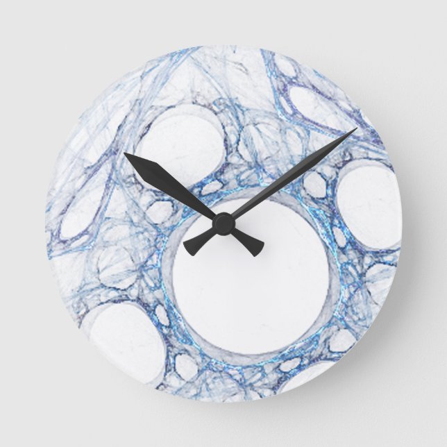 MarbleIce Abstract Art Wall Clock (Front)