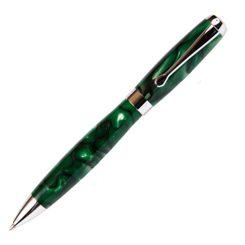 Marbleized Green  Black Promotional Ball Point