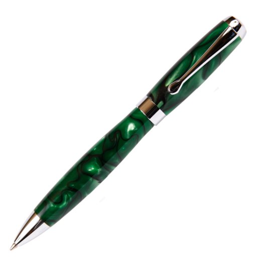 Marbleized Green & Black Promotional Ball Point (Top)