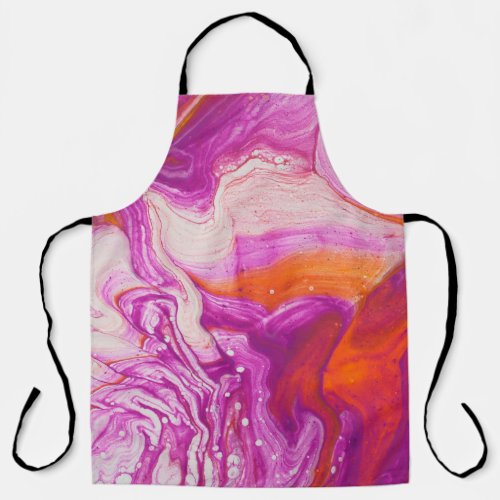 Marbleized Magic Abstract Artistry Apron