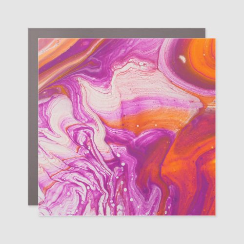 Marbleized Magic Abstract Artistry Car Magnet