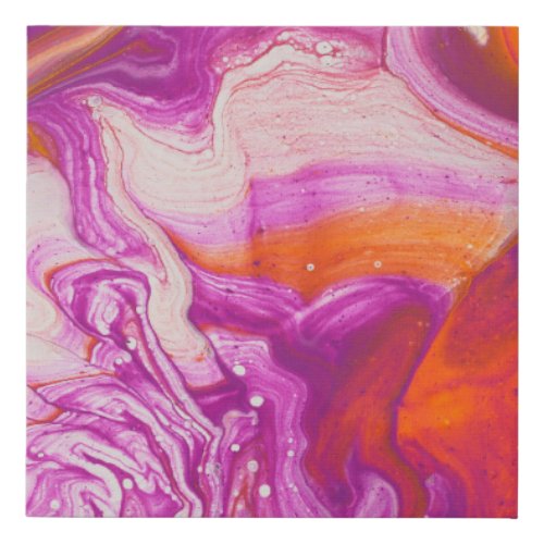 Marbleized Magic Abstract Artistry Faux Canvas Print