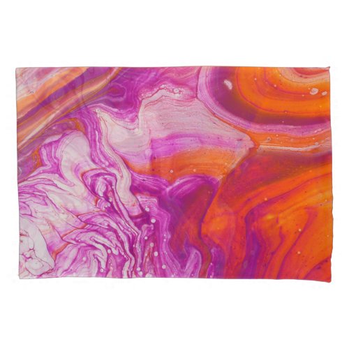 Marbleized Magic Abstract Artistry Pillow Case