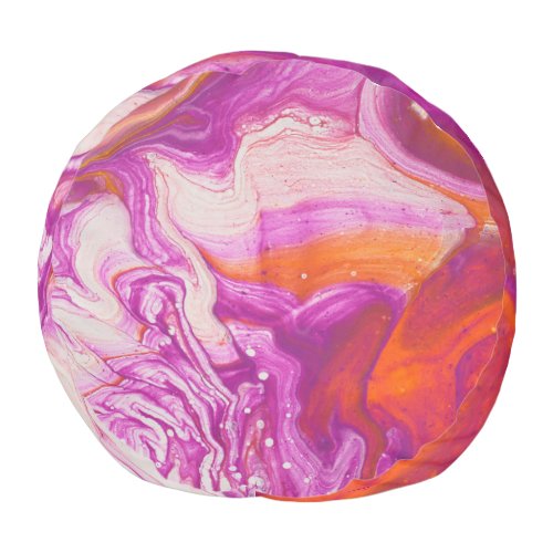 Marbleized Magic Abstract Artistry Pouf