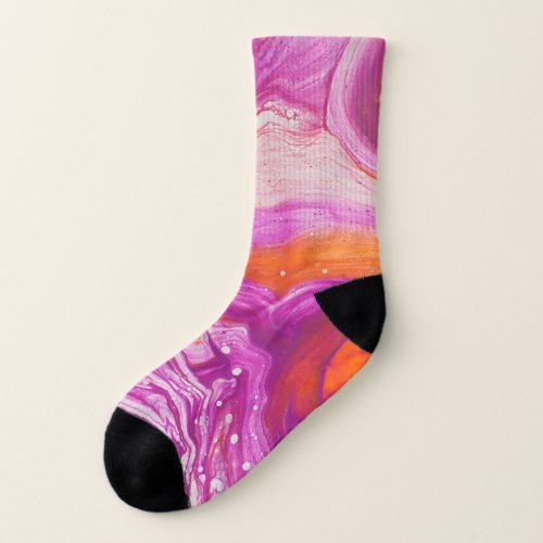 Marbleized Magic Abstract Artistry Socks