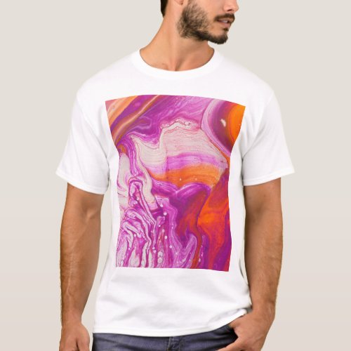 Marbleized Magic Abstract Artistry T_Shirt