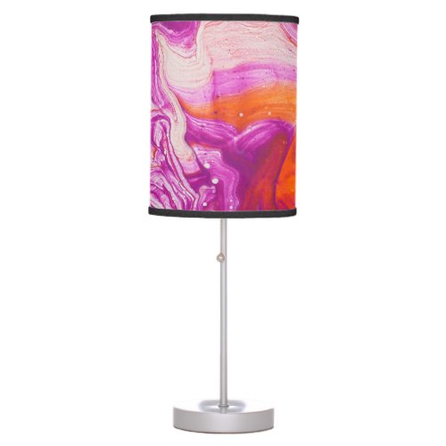 Marbleized Magic Abstract Artistry Table Lamp