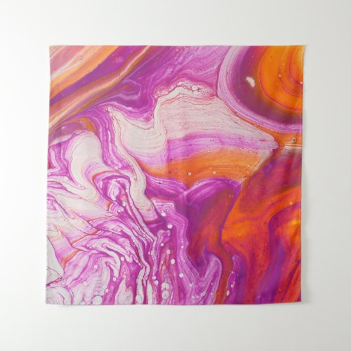 Marbleized Magic Abstract Artistry Tapestry
