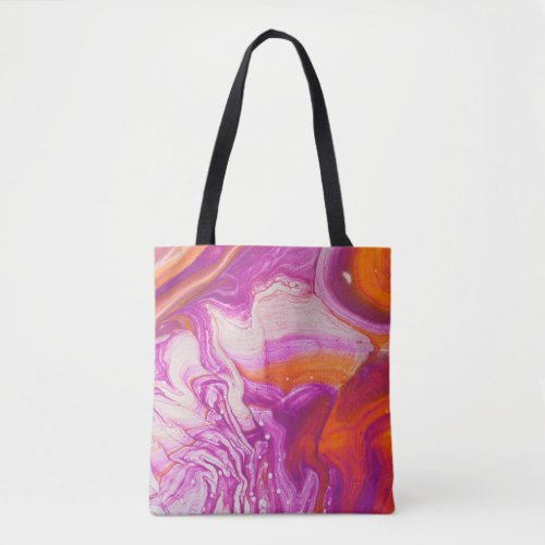 Marbleized Magic Abstract Artistry Tote Bag