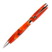 Marbleized Orange & Black Promotional Ball Point (Top)