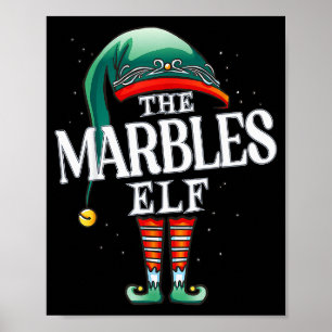 Marbles Elf Christmas Group Xmas Pajama Party Poster