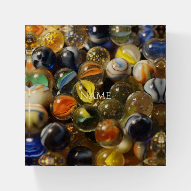 Marbles Image Paper Weight- HAMbyWG Paperweight (Front)