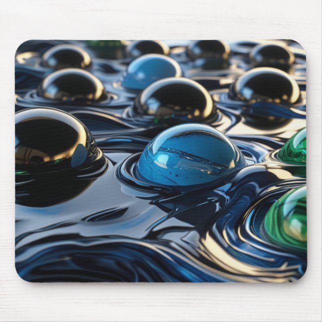 Marbles In Liquid Mouse Pad (Front)