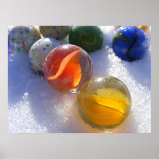 Marbles in Snow Poster