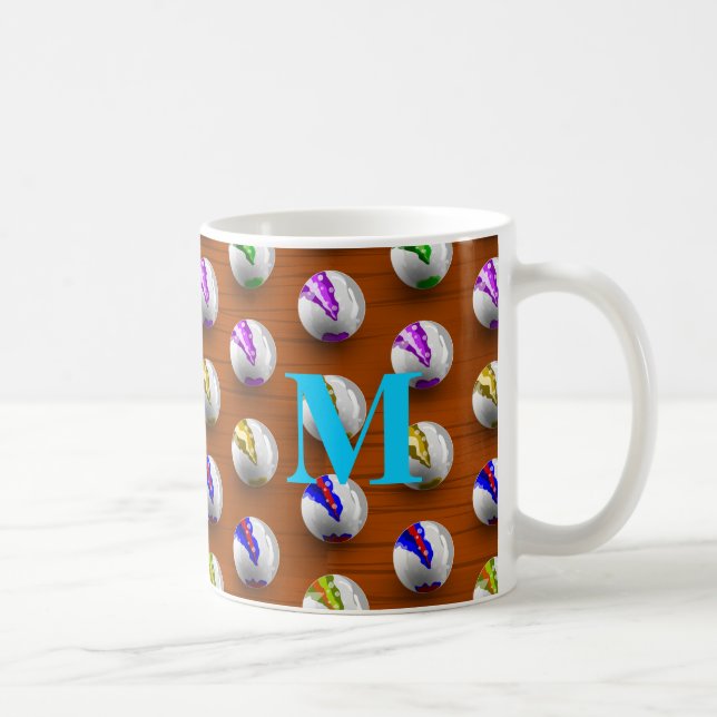 Marbles on Wood Pattern Coffee Mug (Right)