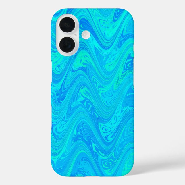 Marbling Blue Green Pattern Case-Mate iPhone Case (Back)