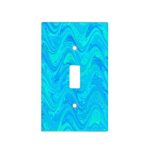 Marbling Blue Green Pattern Light Switch Cover