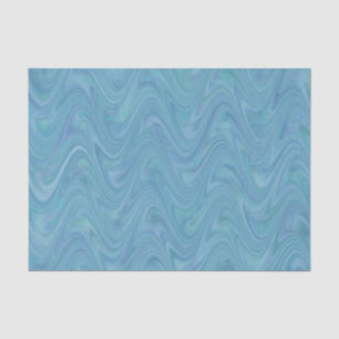 Marbling Blue Green Pattern Tissue Paper